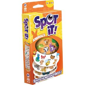 Zygomatic Spot It! Animals (2024 Refresh) - Eco-Blister Edition, 5-in-1 Visual Perception Game for Quick Reflexes and Family Fun, Ages 4+, 2-8 Players, 15 Minute Playtime, Made
