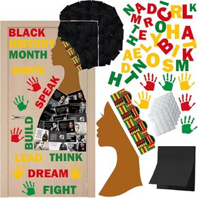 Black History Month Bulletin Board Decorations, 160 Pcs Black History Month Bulletin Board Border Decorations for Classroom African American Celebration Decoration and Supplies