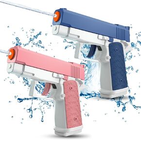 2 عبوة مدافع مائية للأطفال - ألعاب مسدس مياه ماء Soaker Soaker Soaker Water Pistol For Childles Child Boys Girls ، Heale Meal Summer Gifts for Swimming Pool Beach Party Outdoor Water Toy Toy