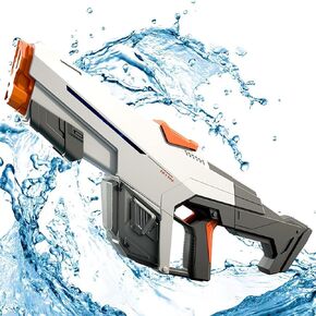 Electric Water Gun, Automatic Water Gun with Water Absorption, 610CC Capacity Double Shooting Mode Water Guns,Range up to 32-45 FT, Summer Water Gun Toys for Pool Party Beach Outdoor