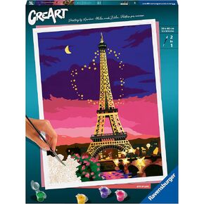 Ravensburger City of Love Paint by Numbers Kit for Adults - 23624 - Painting Arts and Crafts for Ages 14 and Up