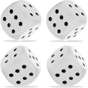 4 PCS Large Foam Dice 2.36 inches 6 Sided Dice PU Foam Stress Dices Board Game Dice Soft Jumbo Dot Dice Squeeze Game Dice for Family Game Classroom Party Favors (Multi Color)
