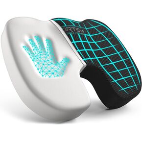 FORTEM Office Chair Cushion, Memory Foam Seat Cushion, Non Slip Sitting Pillow for Gaming, Car Seat, Computer Chair Pad, Sciatica and Tailbone Support, Washable Cover