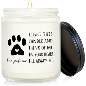 Dog Memorial Gifts for Loss of Dog, Loss of Dog Sympathy Gift- Handmade Sympathy Candle- Pet Memorial Gifts for Dogs Cats, Pet Loss Gifts, Condolence Bereavement Gifts for Loss of Pet, 7oz