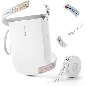NIIMBOT D11 New Version Label Maker, 0.5 INCH Label Printer for Home School Daycare, Thermal Bluetooth Sticker Printer Machine, Children Nursery,Yard Sale,Clothes Organizing, White