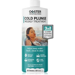 3in1 Weekly Cold Plunge Water Treatment - Cleaner, Clarifier, and Softener for Cold Plunge and Ice Bath - Water Stabilizer for Fresh, Crystal Clear Water - Made in USA (32oz)