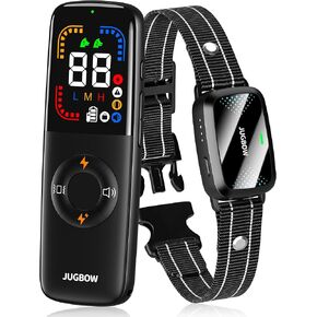 Jugbow Dog Shock Collar - Dog Training Collar with Remote Color Screen, IPX7 Waterproof Electric Collar with 4 Training Modes, 1/3 Mile Security Lock, Rechargeable E-Collar for All Breeds, Sizes