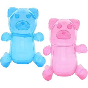 4E's Novelty 2 Inflatable 24 inch Huge Gummy Bears, Candyland Party Decorations for Girls, Birthday Party Favors, Lollipop Two Sweet Theme Birthday Party Supplies, Unique Pool Floaties Toys