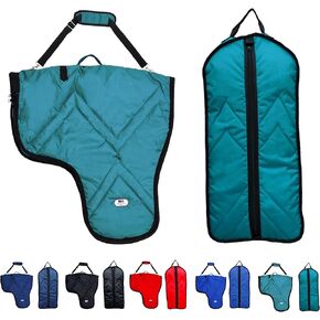 Majestic Ally Nylon Padded Horse Western Saddle Carry Bag, Bridle Bag Set, Multiple Colors (Teal) in Saudi Arabia