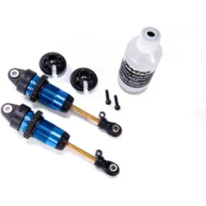 Traxxas TRA7461 Shocks, GTR Long Blue-Anodized, PTFE-Coated Bodies with TiN shafts (2)