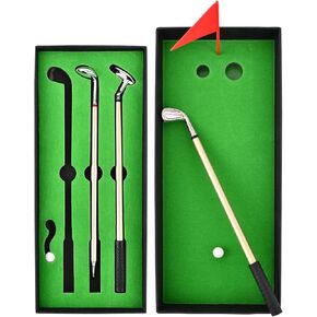 Mini golf set pen, Mini Desktop Golf Putting Green Game Golf Gifts for Men Mini Desktop Golf Ball Pen Gift Set Stocking Stuffers for Men Adults Golf Accessories for Kids Adults Husband Golfers