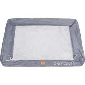 Washable Large Dog Sofa Bed Cover, Waterproof Replacement Cover for Pets Bed, Soft Plush Sofa Protector, Easy to Clean Pet Furniture Cover, 36x23x6.5 Inches, Grey, Cover Only