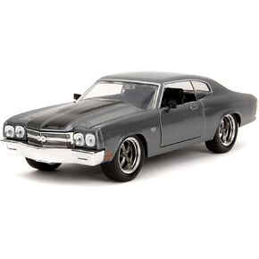 Jada 1970 Chevrolet Chevelle SS Gray Metallic with Black Stripes Fast & Furious (2009) Movie Fast & Furious Series 1/24 Diecast Model Car