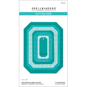 Spellbinders Emerald Cut Labels and Tag Etched Dies, Metal