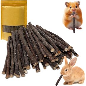 Apple Sticks 300g(0.7LB) Small Animals Wooden Pet Chew Treats Toys for Guinea Pigs Hamsters Rabbits Chinchillas Squirrels Small Animal Molar Wood Treats Toys