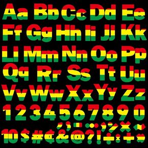 260 PCS Black History Month Bulletin Board Letters and Punctuation Cutout African American Alphabet Chalkboard Decoration Classroom Letter Poster Wall Bulletin Board Display Home School Decor Supplies