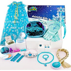 Frozen Toys Kids Fake Makeup Sets Dress Up Kit for Girls Princess Accessories Pretend Play Birthday Non Toxic Party Decorations for Toddlers and Age 3 4 5 6 7 8 Year Old
