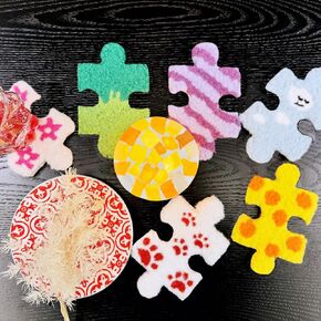reegii punch eedle kit - 6pcs coaster pattern ، yarn yarn leghs ، اثنين من الأدوات ، مجموعة التطريز مع threader ، hoop fabric ، الغزل - لأنشطة الترفيه والترفيهية العائلية