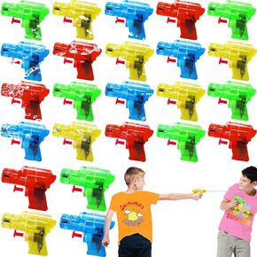 24 Pcs Mini Water Gun for Kids,Color Small Squirt Water Guns,Plastic Blasters for Beach Swimming Pool Toys,Summer Theme Party Favors,Outdoor Water Fighting Games Prop