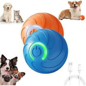 2PCS Shaky Ball Toy for Dogs,Vibrating Dog Ball,USB Rechargeable Shaky Ball Dog Toy,Interactive Dog Bouncing Ball,Automatic Moving Dog Toy Ball for Small Medium Large Dogs