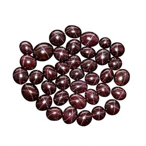Gemkora ™ 50 Carats Star Garnet Gemstone Cabochons لإمداد المجوهرات ، والجملة بالجملة ، والبلورات السائبة ، و DIY ، ولف الأسلاك ، والشفاء ، و Deal الأحجار الكبرى ، يناير.