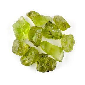 10pcs AA+ Gemstones Natural Raw Peridot ، بلورات خشنة ، أحجار فضفاضة ، يدوية DIY ، صنع المجوهرات ، بلورات الشفاء ، الكثير من السائبة بالجملة ، أغسطس الموسى