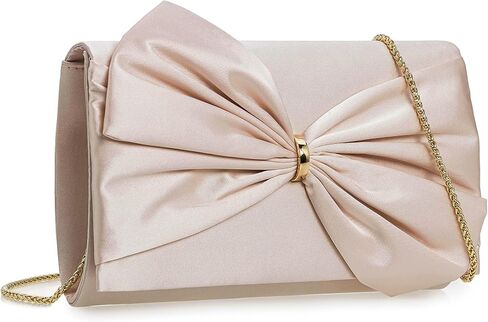 CHARMING TAILOR Satin Bow Formal Bag Women Evening Purse Elegant Clutch Handbag Wedding/Prom/Party in Saudi Arabia