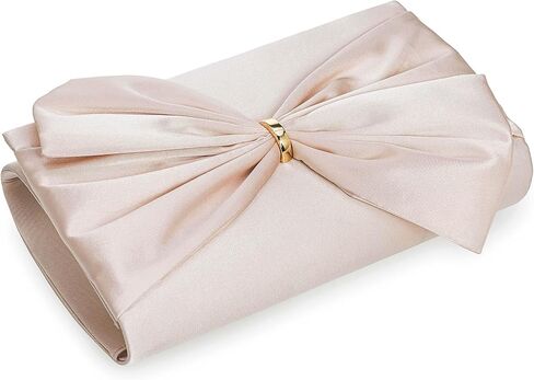 CHARMING TAILOR Satin Bow Formal Bag Women Evening Purse Elegant Clutch Handbag Wedding/Prom/Party in Saudi Arabia