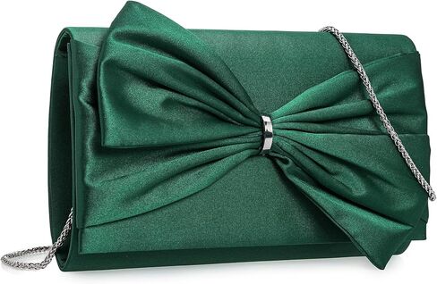 CHARMING TAILOR Satin Bow Formal Bag Women Evening Purse Elegant Clutch Handbag Wedding/Prom/Party in Saudi Arabia