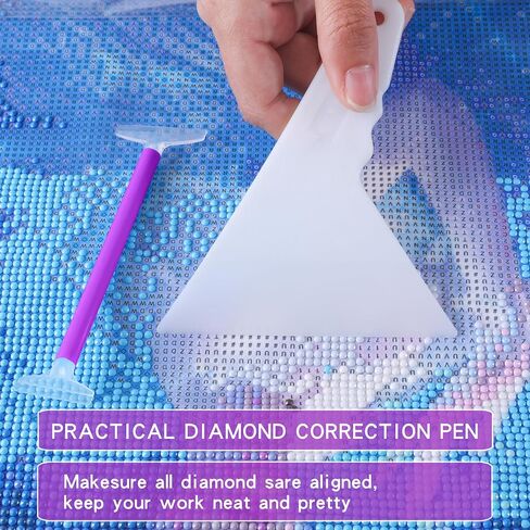 Lymusumi 61pcs 5d Diamonds Art Artosities and Tools Kits with Diamond Paint Roller and Diamond Art Box للبالغين أو الأطفال （الأرجواني） in Kuwait