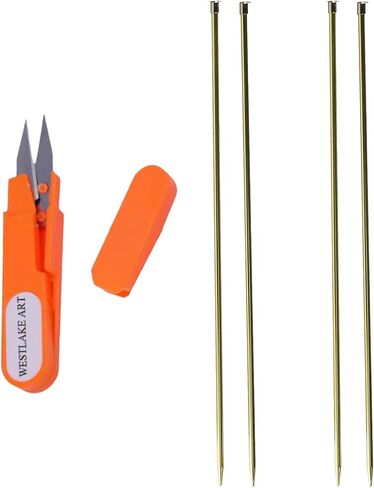 westlake art Knitting Needles Size 8, Size 8, Bundle With Embroidery Scissors, Aluminum Single Point, Versatile, Ergonomic Design, Straight Knitting Needles (Pack of 2) in Saudi Arabia