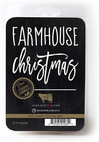 شركة Milkhouse Candle Company ، الشوفان ، الحليب ، والعسل ، مجموعة عطر شمع الصويا Creamery ، 5.5 أونصة in Kuwait