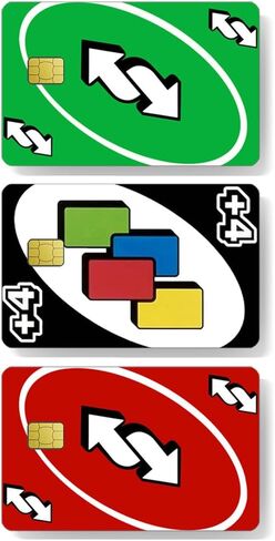 2Pcs Reverse Credit Card Skin in Red Green And 1Pcs +4 Credit Card Sticker to use as Credit Card Skin - Debit Card Sticker for use as Debit Card Skin - Card Stickers for Debit Cards - Debit Card Cover in Kuwait