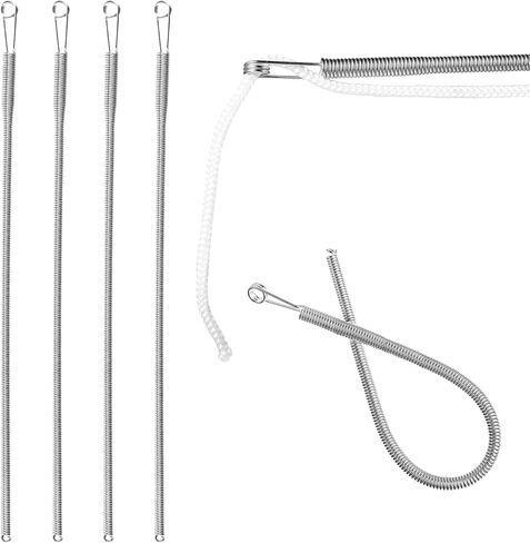 4PCS Drawstring Threader Tool Metal Hoodie String Threader, Flexible Elastic Draw String DIY Rope Waist Band Threading Belt Threader Sewing Puller Tool Set for Hoodie Sweatpant Coats Pants Replacement in Saudi Arabia