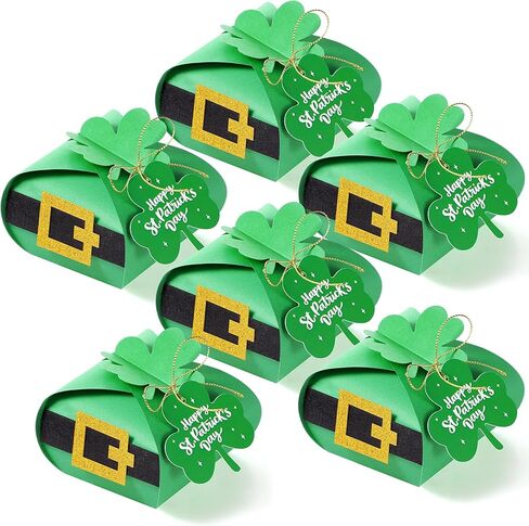 Janlaugh 24 PCS عيد القديس باتريك صناديق شامروك التعامل in Kuwait