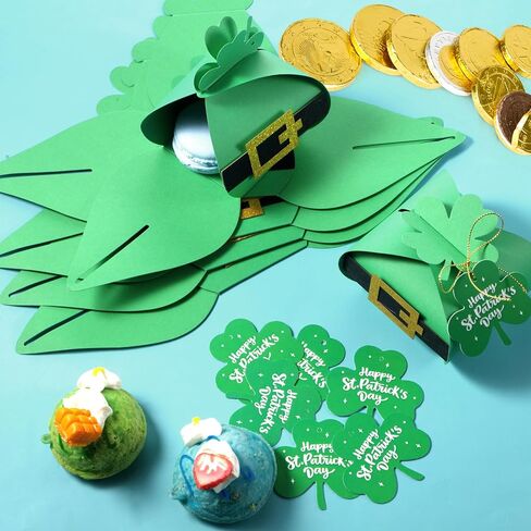 Janlaugh 24 PCS عيد القديس باتريك صناديق شامروك التعامل in Kuwait