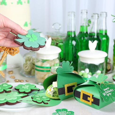Janlaugh 24 PCS عيد القديس باتريك صناديق شامروك التعامل in Kuwait