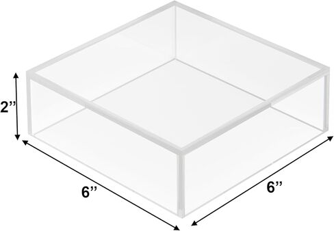 Small Clear Acrylic Cubes for Display - Plastic Square Cubes for Food, Cupcakes, Figures, Desserts, Jewelry, Toys, Collectibles, Cosmetics Showcase in Kuwait