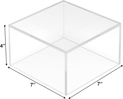 Small Clear Acrylic Cubes for Display - Plastic Square Cubes for Food, Cupcakes, Figures, Desserts, Jewelry, Toys, Collectibles, Cosmetics Showcase in Kuwait