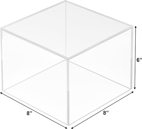 Small Clear Acrylic Cubes for Display - Plastic Square Cubes for Food, Cupcakes, Figures, Desserts, Jewelry, Toys, Collectibles, Cosmetics Showcase in Kuwait
