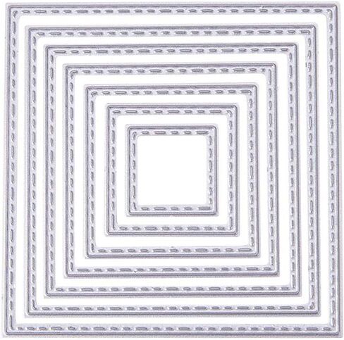 Cutting Dies Handmade DIY Paper Cards Album Decoration Stencils Template Embossing for Card Scrapbooking Craft (Square-Self) in Saudi Arabia