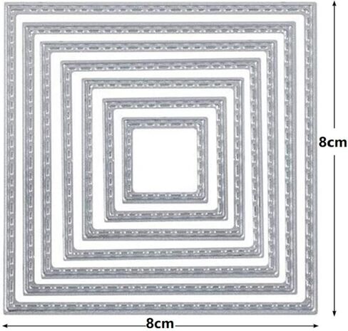 Cutting Dies Handmade DIY Paper Cards Album Decoration Stencils Template Embossing for Card Scrapbooking Craft (Square-Self) in Saudi Arabia