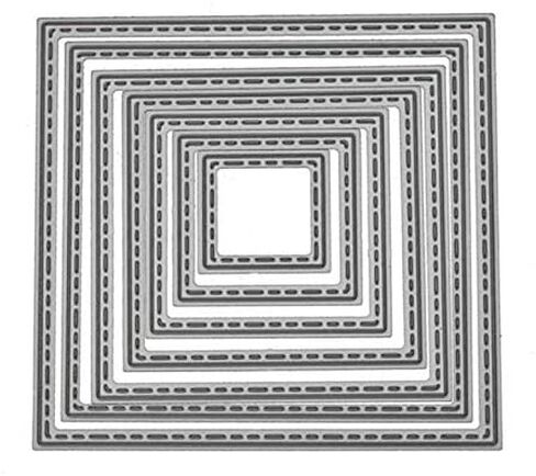 Cutting Dies Handmade DIY Paper Cards Album Decoration Stencils Template Embossing for Card Scrapbooking Craft (Square-Self) in Saudi Arabia