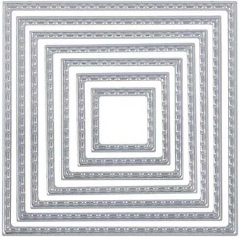 Cutting Dies Handmade DIY Paper Cards Album Decoration Stencils Template Embossing for Card Scrapbooking Craft (Square-Self) in Saudi Arabia