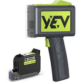 Handheld Inkiet Printer V127 Newly Enhanced 16-Hour Continuous Printing 5 Wheel Support for Printing Batch Numbers, Logos, Serial Numbers, Barcodes, and QR Codes on Diverse Materials