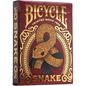 Bicycle Chinese Zodiac Snake Playing Cards, Chinese New Year Edition, Red and Gold Card Deck