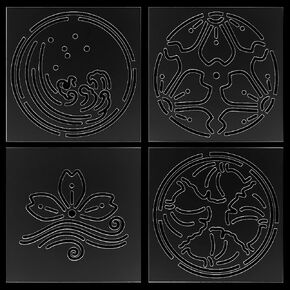 FREEBLOSS 4pcs Sashiko Template Acrylic Sashiko Stencil Plastic Sashiko Stencil Set Cherry Blossoms Acrylic Embroidery Tool Sashiko Template for Hand Quilting and Embroidery 4.7 * 4.7inch