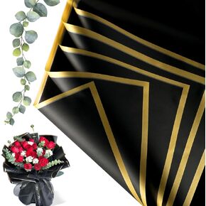 25 Sheets Flower Wrapping Paper, Floral Bouquet Wrapping Paper, Waterproof Korean Florist Supplies Packaging Paper for DIY Crafts Wedding Birthday Gift