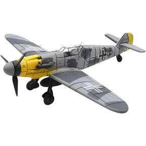 BF -109 Fighter Model - World World II Classic Fighter Model ، 1:48 Assombly Assembly Assembly Model ، 4D SteroScopic Assembly Model Gift. (رمادي)