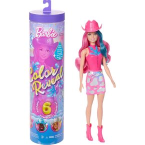 Barbie Color تكشف عن دمية الموضة وملحقاتها مع 6 مفاجآت ، سلسلة ديسكو ستار مع صد معدني وتغيير الألوان (قد تختلف الأنماط)